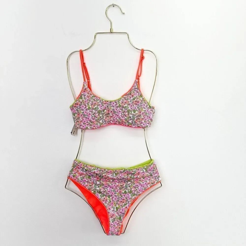 Maaji Women’s Fandango Lanai Sporty Bralette and Suzy V Bikini Bottoms